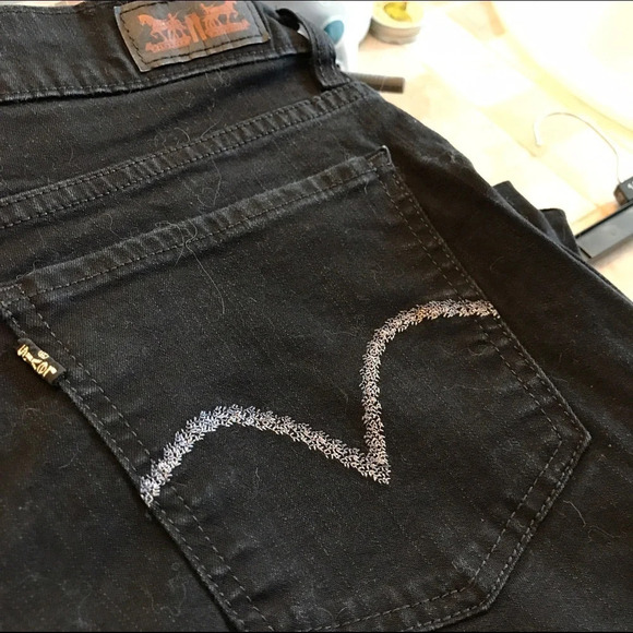 Women Levi's 16S Size 16 Short 512 Bootcut Black Jeans Denim EUC - Picture 2 of 4